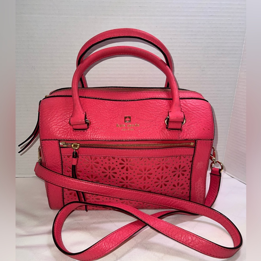 ♠️♠️♠️Kate Spade New York Perri Lane Delaney bubbles satchel in peony pink